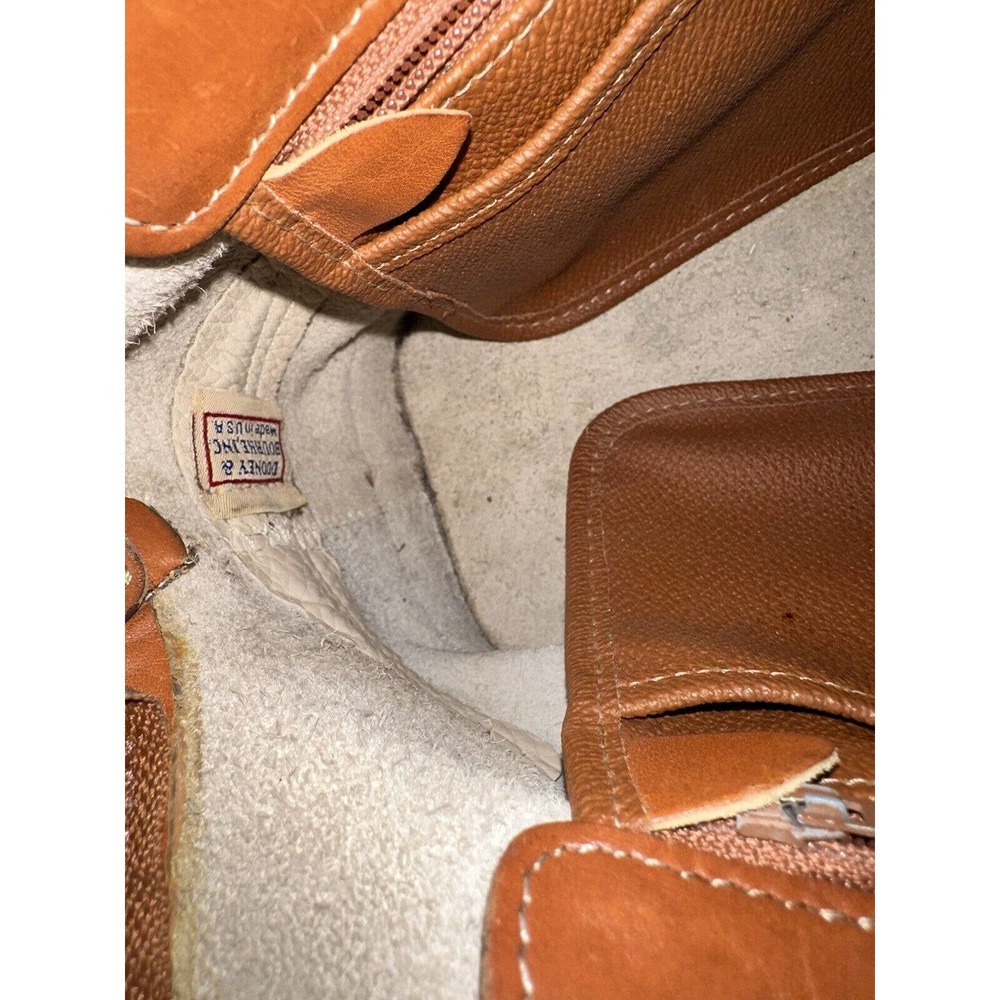 Dooney & Bourke Norfolk Domed Satchel Bag Taupe Tan Brown Purse Leather Handbag - Picture 6 of 16